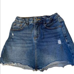 Zara girls blue denim skirt size 6 e02